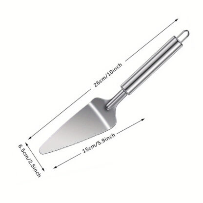 Stainless Steel Cake Server with Serrated Edge - Image 3