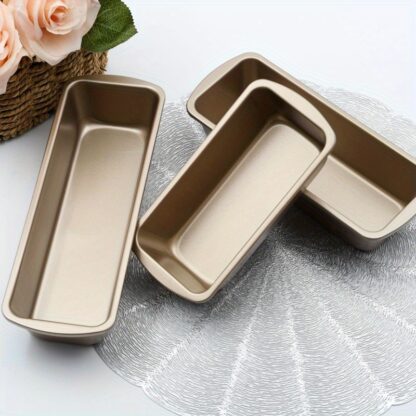 3-Piece Nonstick Carbon Steel Loaf Pan Set – Golden Finish - Image 8